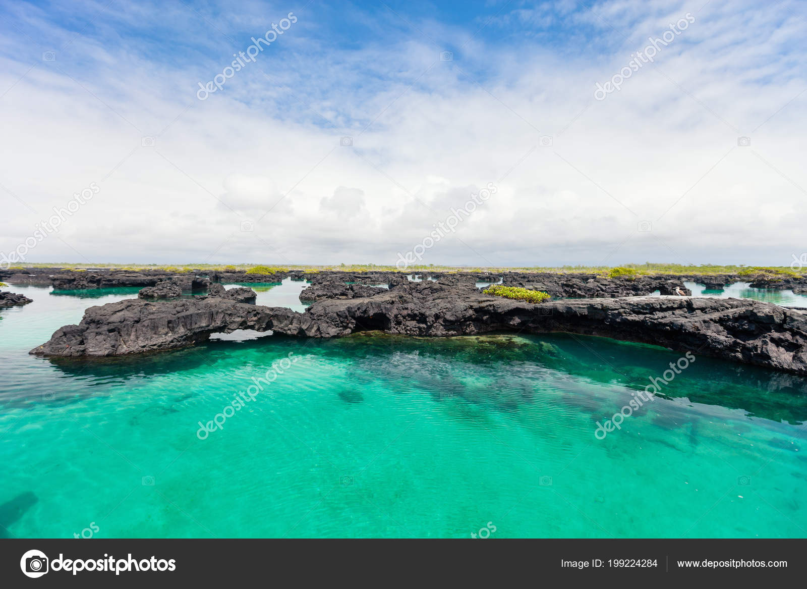 Landscape Los Tuneles Galapagos Islands Stock Photo by ©shalamov 199224284