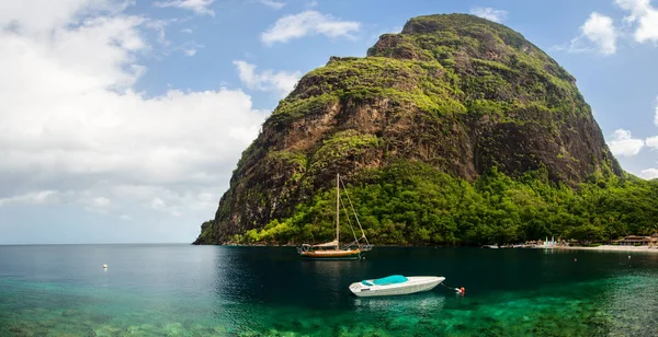 Bela Vista Montanha Petit Piton Ilha Santa Lúcia Caribe — Fotografia de Stock