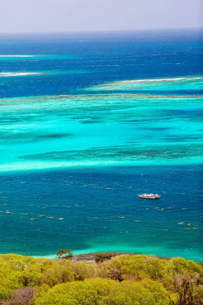 Vista Aérea Del Mar Caribe Turquesa San Vicente Las Granadinas — Foto de Stock