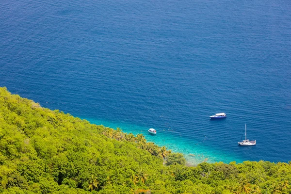 Aerial View Turquoise Caribbean Sea Vincent Grenadines — Stock Photo, Image