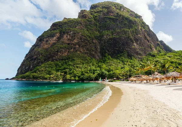 Prachtig Uitzicht Van Petit Piton Berg Het Eiland Lucia Caribisch — Stockfoto