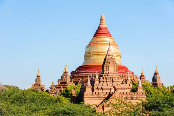 Ohromující Krajina Pohled Historický Buddhistický Chrám Dhammayazika Pagoda Bagan Myanmar — Stock fotografie