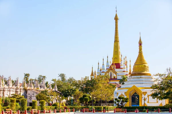 Ohromující Krajina Pohled Historický Buddhistická Pagoda Mandalay Myanmaru — Stock fotografie
