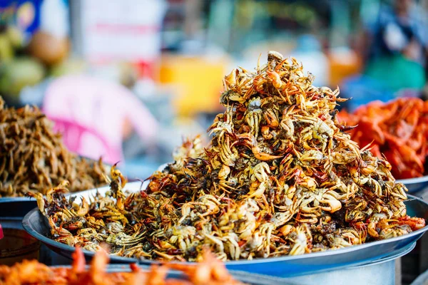 Granchi Freschi Mercato Strada — Foto Stock