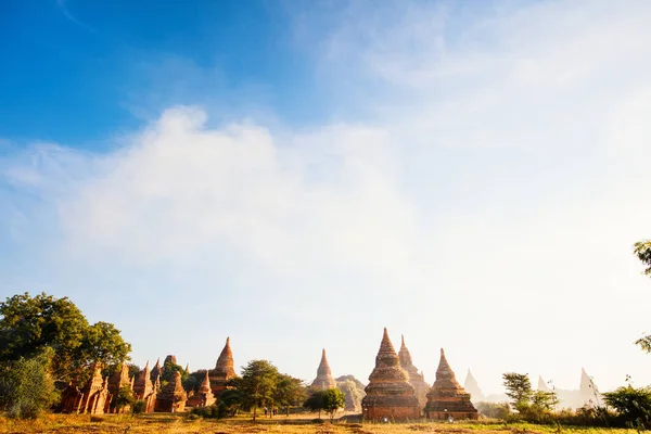 Εκπληκτική Θέα Στο Τοπίο Ιστορικό Βουδιστική Παγόδες Bagan Αρχαιολογικό Χώρο — Φωτογραφία Αρχείου