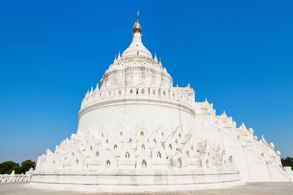 Krásné Bílé Hsinbyume Pagoda Destinaci Mingun Myanmaru — Stock fotografie