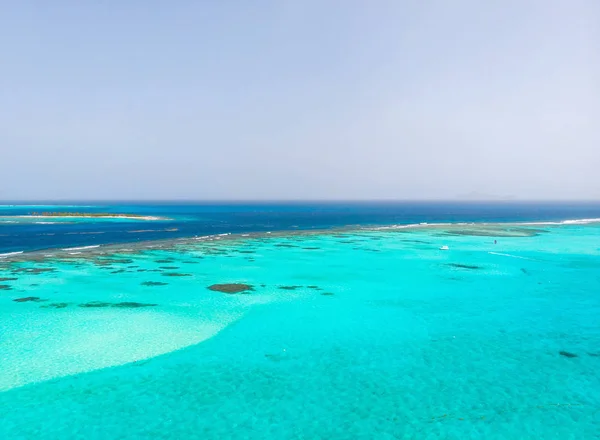 Drone Антена Вид Тропічні Острови Бірюзові Карибського Моря Тобаго Рифи — стокове фото