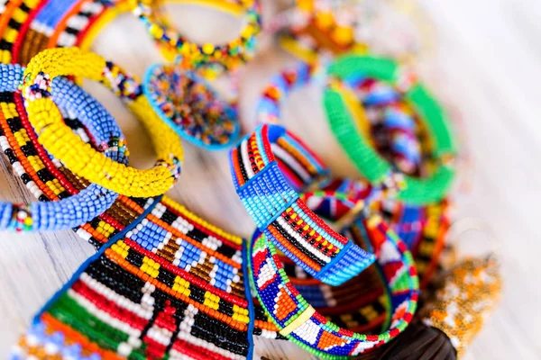 Kleurrijke Traditionele Sieraden Van Masai Stam — Stockfoto