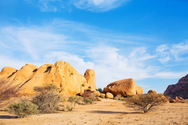 Schöne Landschaft Der Spitzkoppe Mit Einzigartigen Felsformationen Damaraland Namibia — Stockfoto
