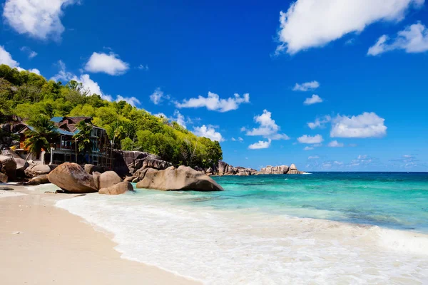 Splendida Spiaggia Tropicale Sull Isola Mahe Alle Seychelles — Foto Stock