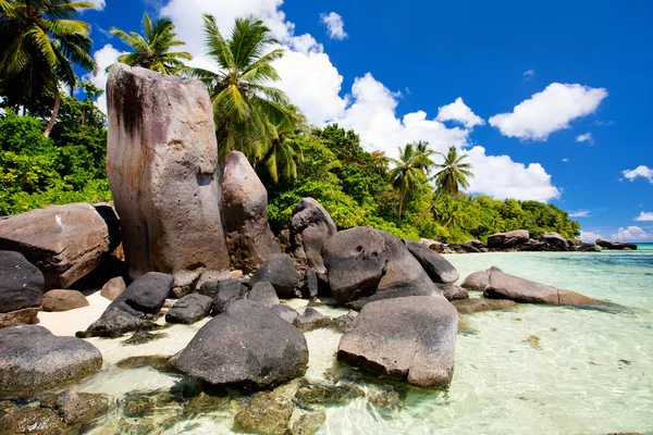 Plage Tropicale Idyllique Sur Île Mahe Aux Seychelles — Photo