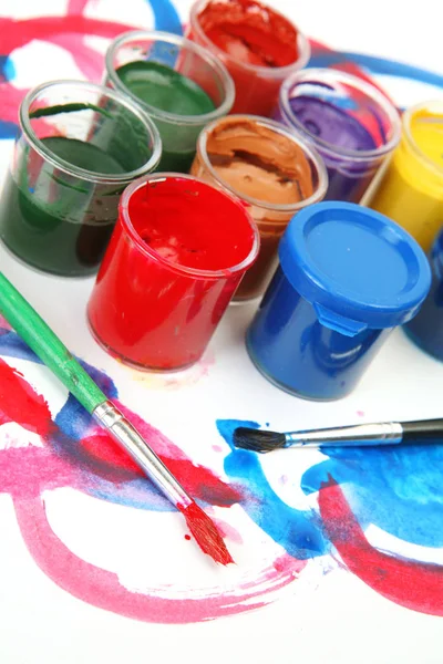Color Paints Paintbrush Drawing — Stock Photo, Image