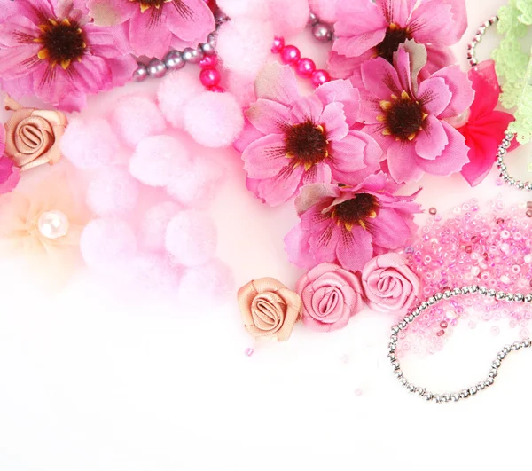 Pink Flowers Ornaments — Stock Photo, Image