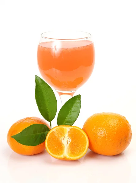 Ripe Cut Tangerines White Background — Stock Photo, Image