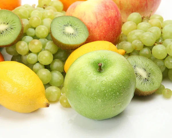 Citrus Fruits Green Apples Kiwi Dietary Vegetarian Food — Stock Photo, Image