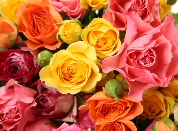 Bouquet Yellow Pink Roses — Stock Photo, Image