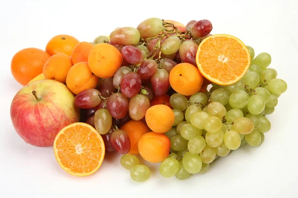 Ripe Fruits White Background — Stock Photo, Image