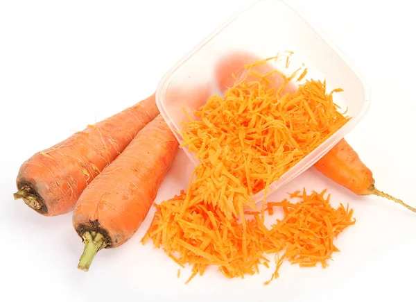 Fresh Carrots White Background — Stock Photo, Image