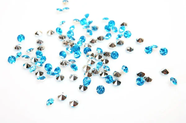 Diamantes Imitación Azules Para Decoración —  Fotos de Stock