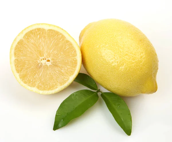 Yellow Lemon Green Leaf — Stock Photo, Image