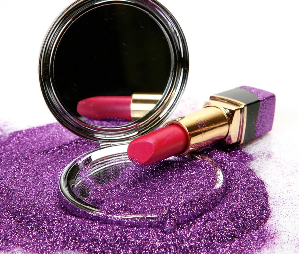 Women Lipstick Loose Powder Gloss — Stock Photo, Image