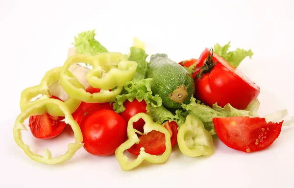 Légumes Mûrs Juteux Sur Fond Blanc — Photo