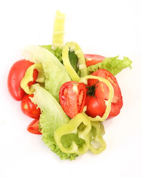 Mogna Och Saftiga Grönsaker Vit Bakgrund — Stockfoto
