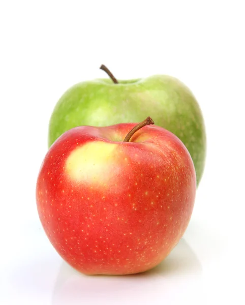 Ώριμα Μήλα Άσπρο Φόντο — Φωτογραφία Αρχείου