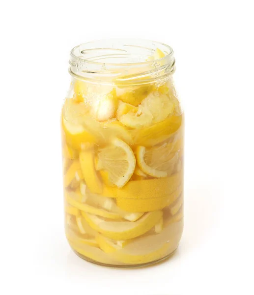Sliced lemon on white background — Stock Photo, Image