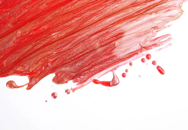 Beyaz Bir Arka Planda Dökülen Renkli Ncili Sıvı — Stok fotoğraf
