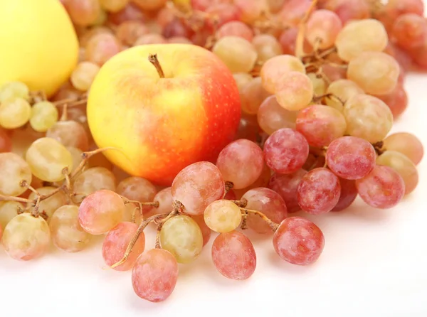 Uvas e maçã de comida de dieta — Fotografia de Stock