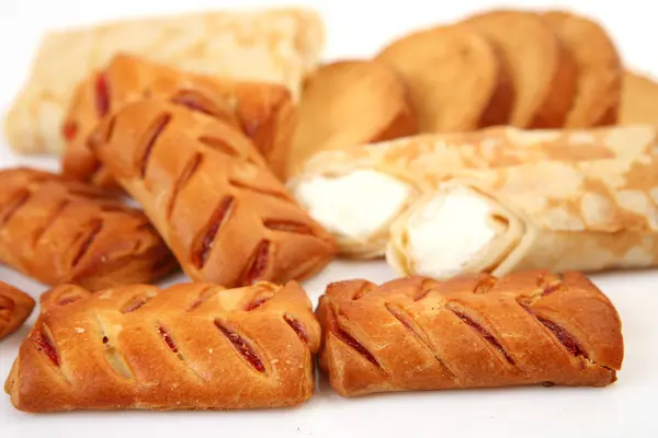 Panquecas Doces Biscoitos Para Sobremesa — Fotografia de Stock