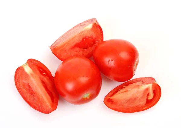 Ripe Tomato Cut Pieces — Stock Photo, Image