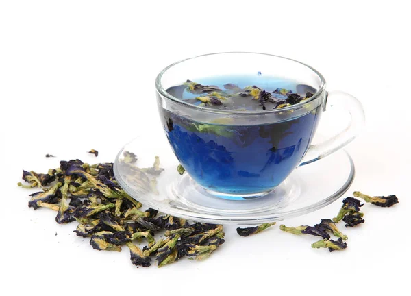 Blue Tea Mug Dried Flowers — Stock Photo, Image