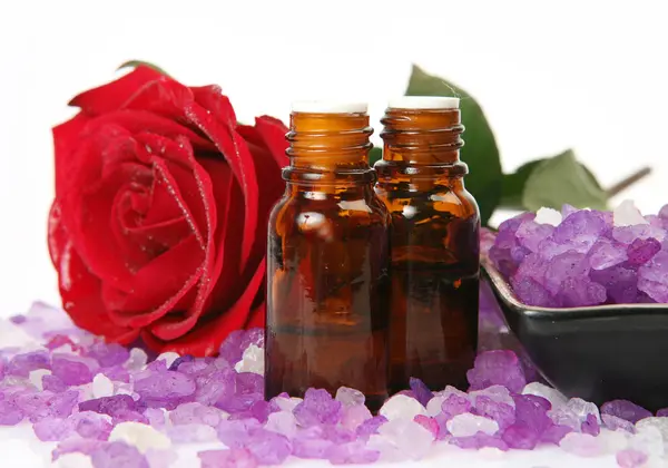 Oil Sea Salt Aromatherapy Spa Massage — Stock Photo, Image