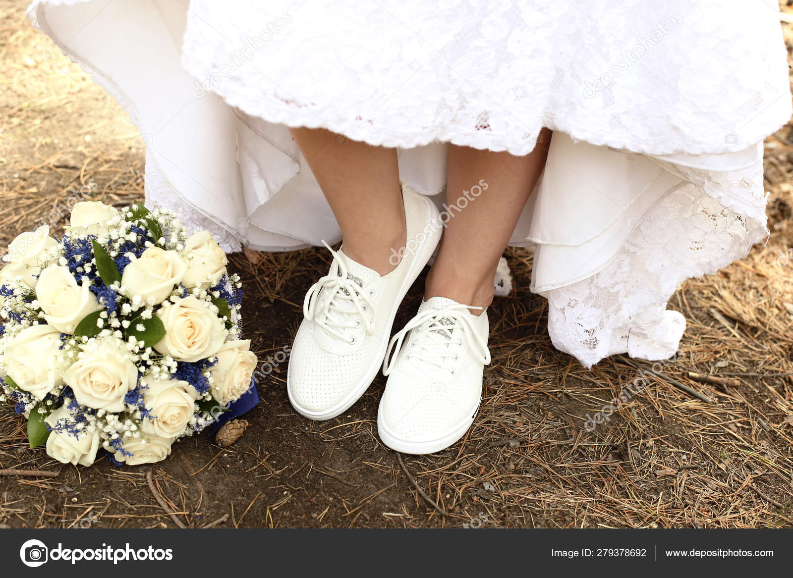 bride white sneakers