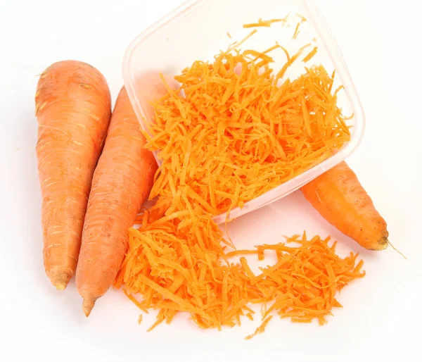 Geriebene Karotte für Diätfutter — Stockfoto