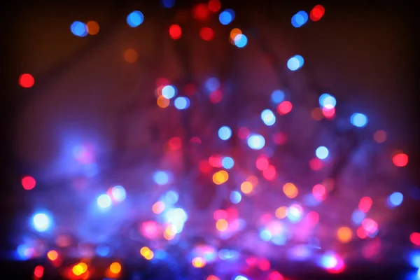 Fondo Decorativo Con Bokeh Rojo Azul —  Fotos de Stock