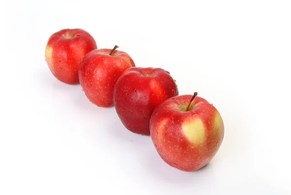 Pommes Rouges Mûres Rangée Pour Une Alimentation Saine Sur Fond Image En Vente