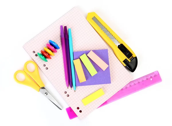 Multi-colored office supplies for work — Stock Photo, Image