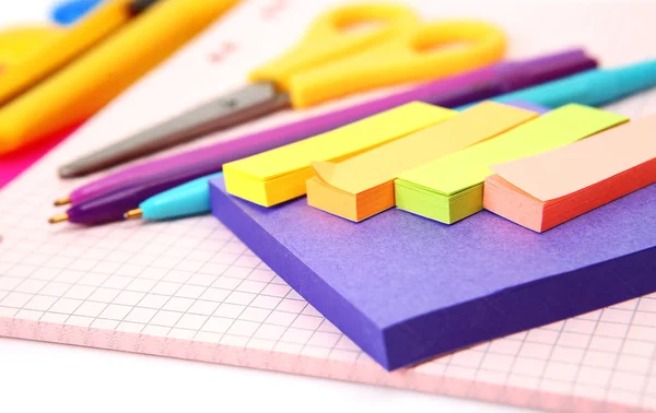 Multi-colored office supplies for work — Stock Photo, Image