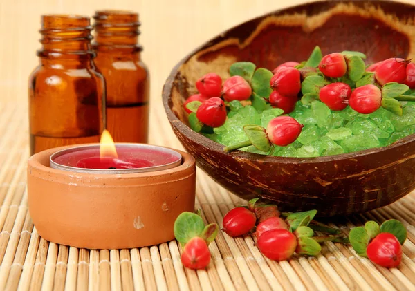 Artikel für Aromatherapie, Wellness und Massage — Stockfoto