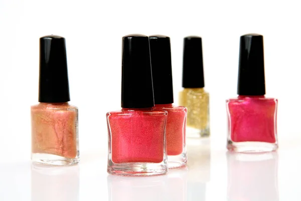 Color nail polish on a white background — Stock Photo, Image