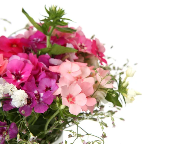 Bouquet de fleurs sauvages sur fond blanc Photo De Stock