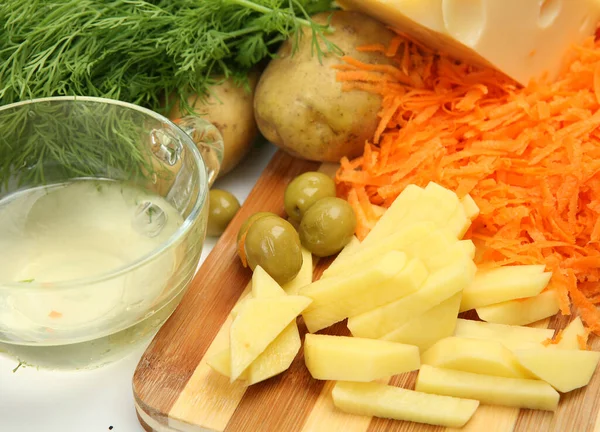 Čerstvá Zelenina Pro Dietní Nebo Vegetariánská Jídla — Stock fotografie