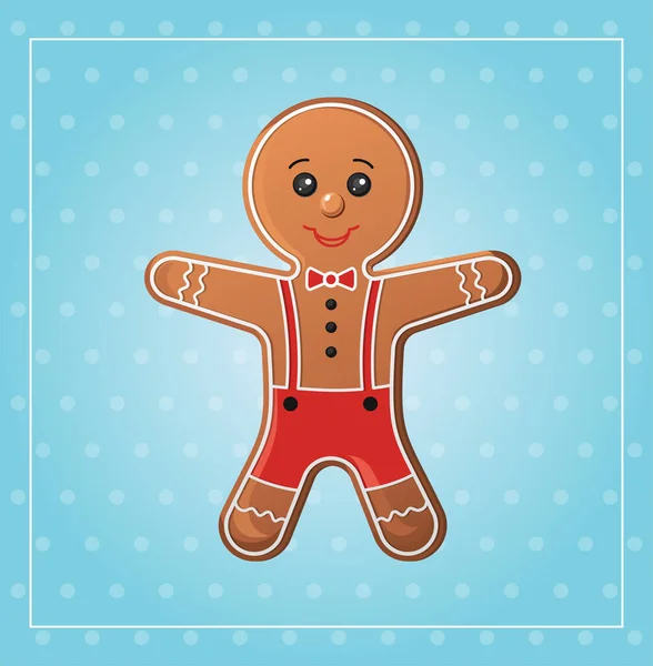 Mavi arkaplan vektör resimli komik zencefilli adam