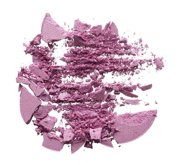 Crushed Texture Gently Pink Eye Shadow Isolated White Background Macro — Stock Photo, Image
