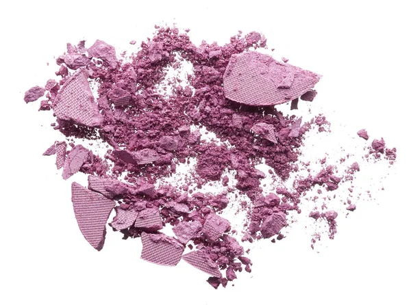 Crushed Texture Gently Pink Eye Shadow Isolated White Background Macro — Stock Photo, Image