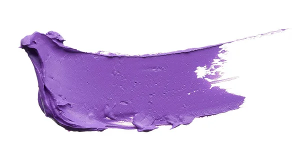 Macchia Trucco Viola Lucidalabbra Isolato Sfondo Bianco Texture Rossetto Viola — Foto Stock