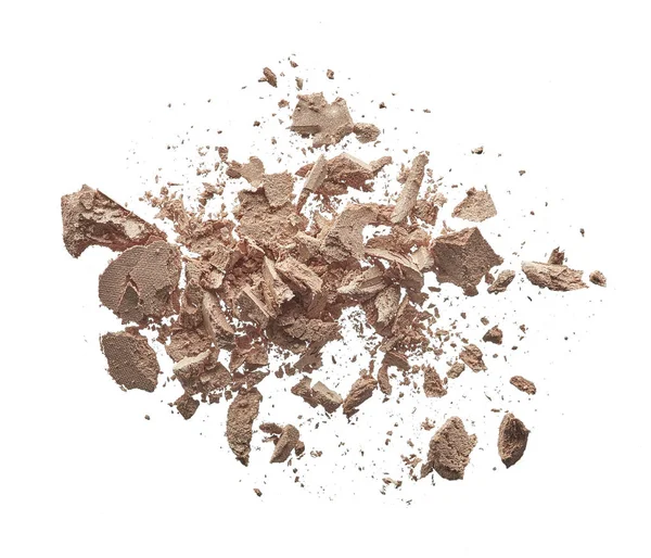 Crushed Texture Light Beige Eye Shadow Isolated White Background Macro Royalty Free Stock Images
